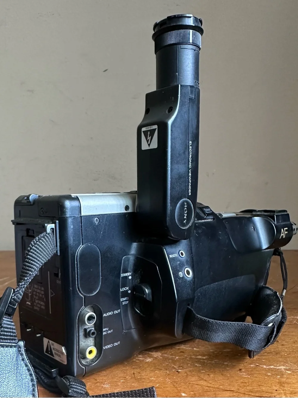 Sony Black Camcorder with Prominent Zoom Lens